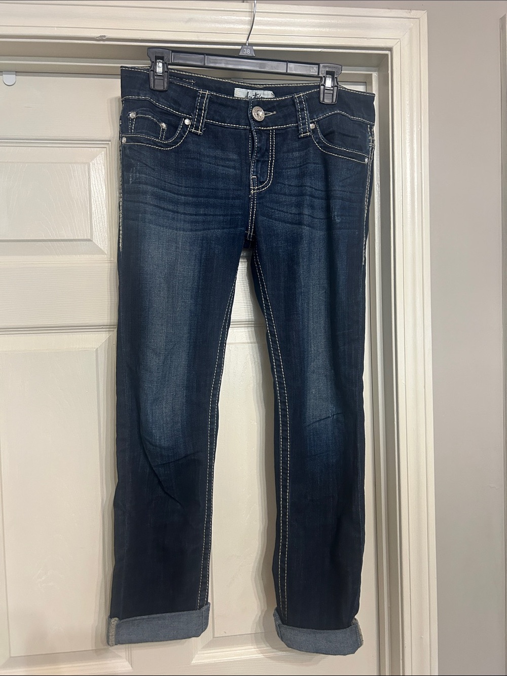 Daytrip Dark Indigo Boyfriend Jeans with Contrast Stitching